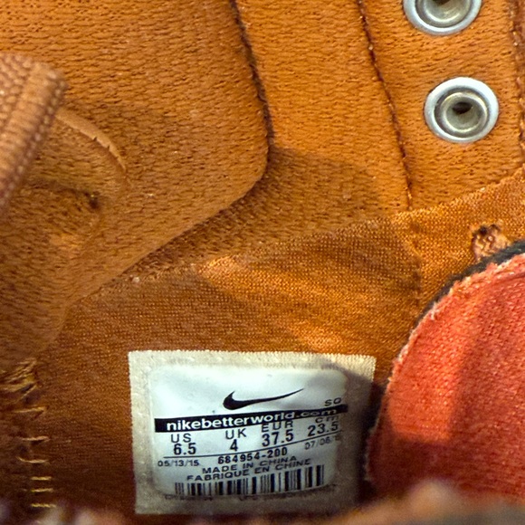 Nike Brown Women's Dunk Sky Hi 2.0 Sneakerbootb Tawny Gum 684954 200 6.5 EUC - Picture 8 of 8